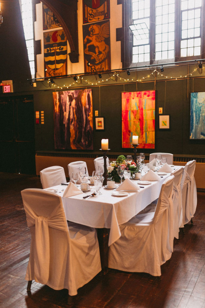 Arts and Letters Club wedding reception