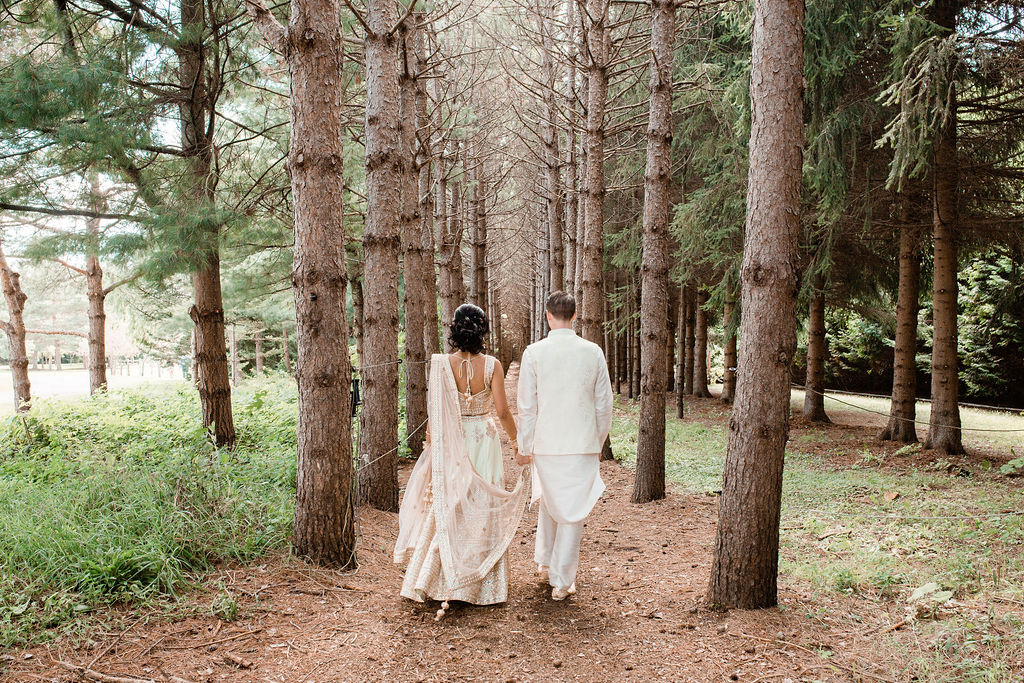 First look for a wedding at Erin Estate